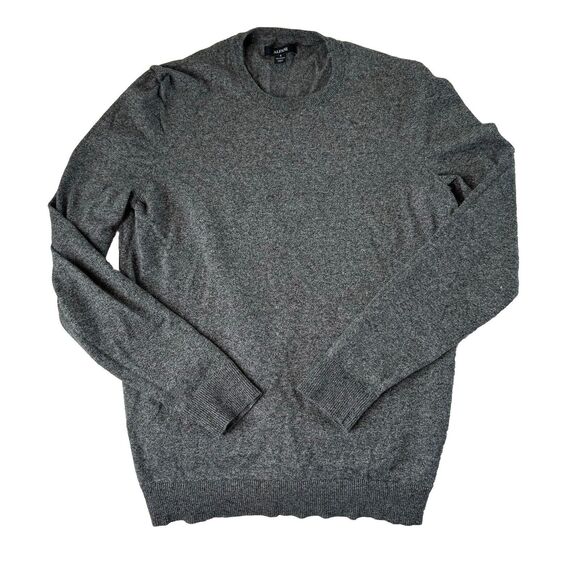 Alfani Men's Cotton Nylon Crewneck Sweater Charcoal Heather Size Small - Picture 1 of 10